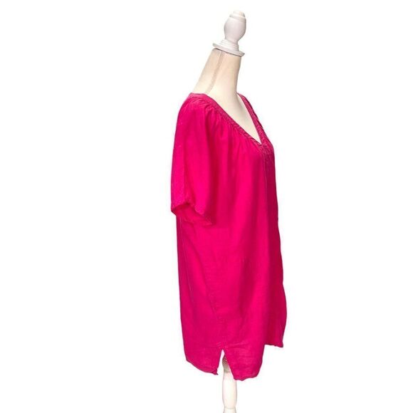 Weekend MaxMara Womens Fuchsia V-Neck Tunic Dress Size Large - Picture 4 of 5
